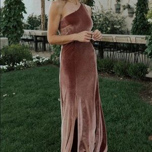 Baltic Born Tatiana Velvet One Shoulder Maxi Dress NWT